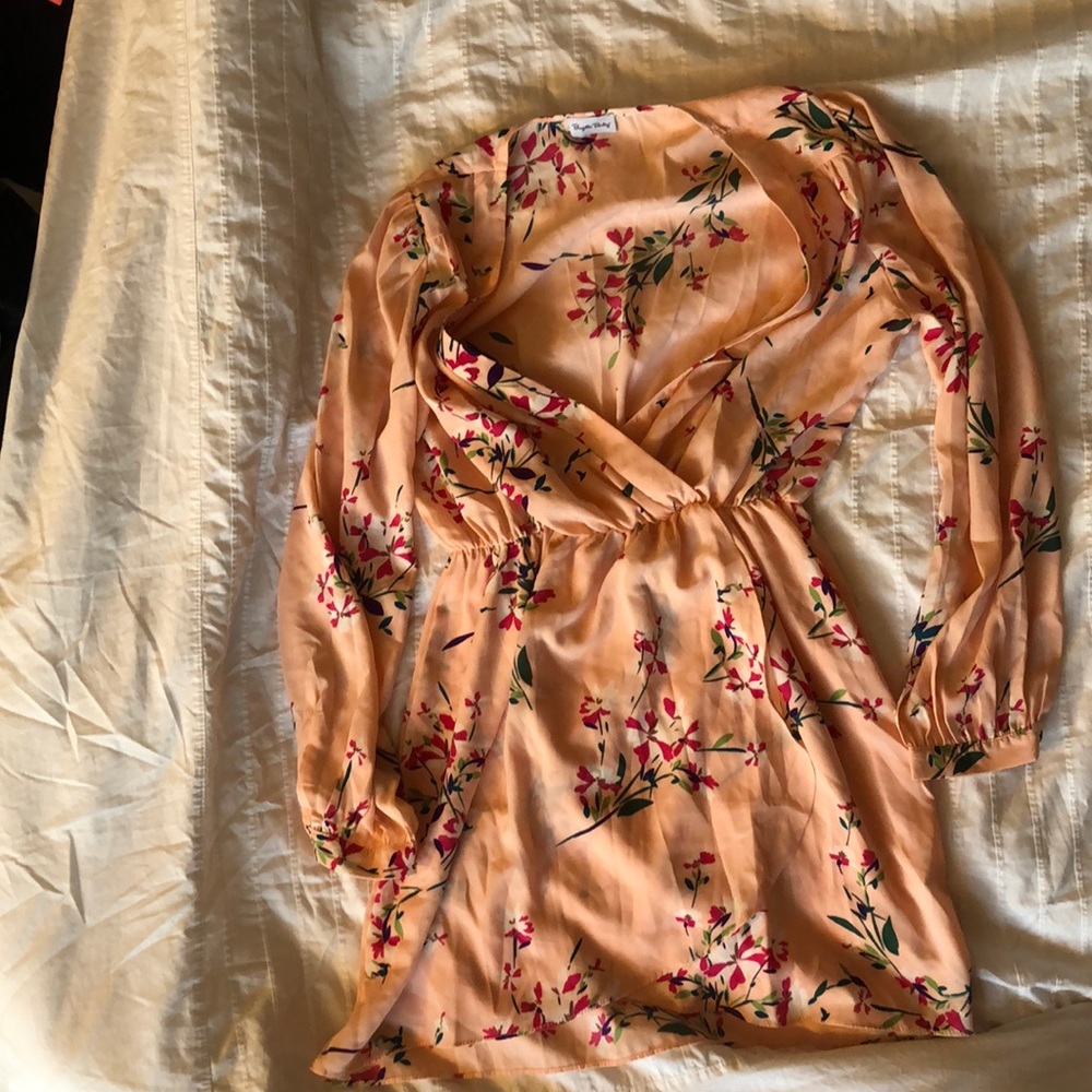 Brigitte Bailey Pink floral dress long sleeve